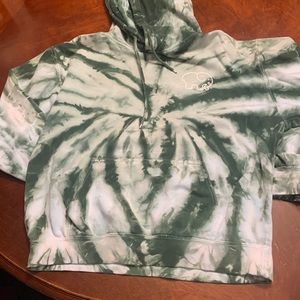 IVORY ELLA GREEN TIE-DYE HOODIE